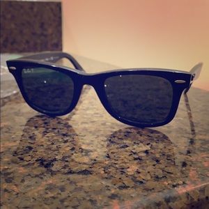 Used black Raybans Wayfarer (P) sunglasses